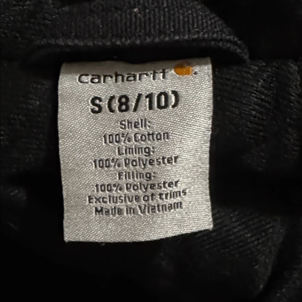 Carhartt Duck Canvas Active Jacket Hooded Black Streetwear CP8417-Small (8/10)